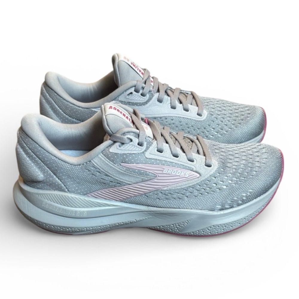 Brooks Women’s Adrenaline GTS Athletic Shoes - Light Gray/Pink